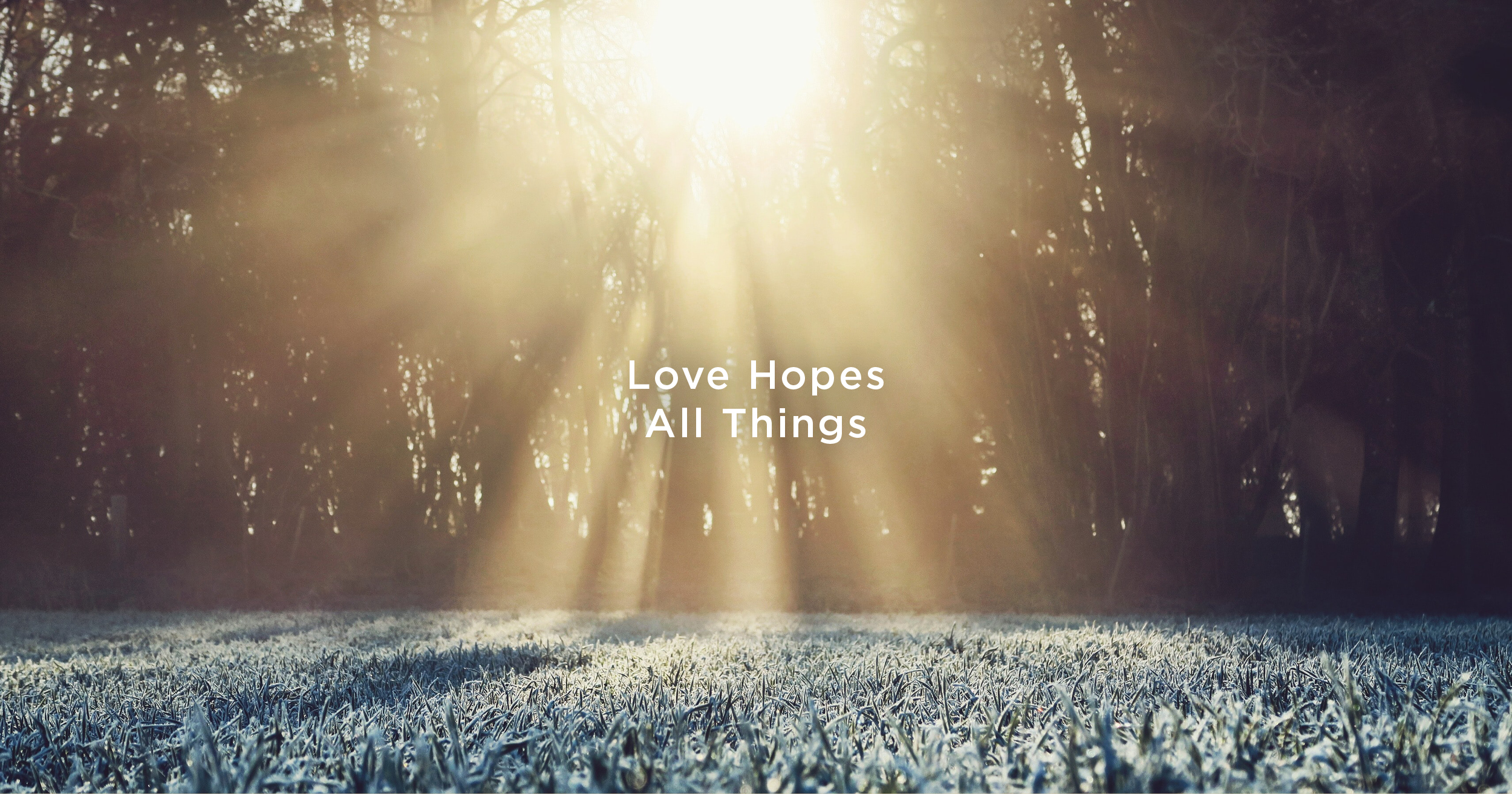 Love Hopes All Things | The Good Book Blog